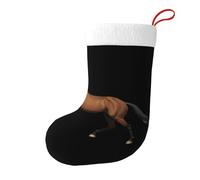Winhga Chaussettes de Noël imprimées des deux côtés avec chevaux de guerre au galop pour décoration d'intérieur de grande capacité