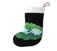 Winhga Chaussettes de Noël imprimées double face avec diamants brisés sur feuilles de lotus pour décoration d'intérieur de grande capacité