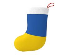 Winhga Chaussettes de Noël imprimées double face avec drapeau de l'Ukraine pour décoration d'intérieur de grande capacité
