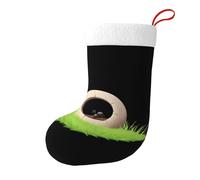 Winhga Chaussettes de Noël imprimées double face avec trou de fourmi dans l'herbe pour décoration d'intérieur de grande capacité