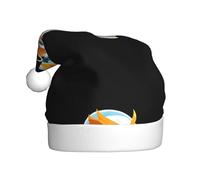 WINHGA Chouette dans l'espace volant sur une fusée Imprimés Chapeaux de Noël en peluche pour hommes et femmes chapeaux de Noël pour adultes Nouvel An