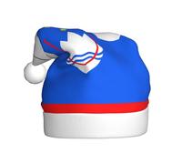 WINHGA Drapeau de la Slovénie Imprimés Chapeaux de Noël en peluche pour homme et femme