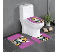 WINHGA Financial Management Prints Lot de 3 tapis antidérapants rectangulaires en forme de U et ovales pour toilettes, coiffeuse et baignoire 61 x 40,6 cm