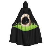 WINHGA Manteau à capuche pour adulte avec trou de fourmi dans l'herbe - Longue cape de fête pour homme et femme