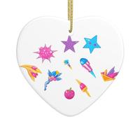 WINHGA Paillettes Stickers Imprimés Noël Céramique Amour Pendentif Décoration Intérieur Festival Cadeau