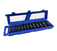 WinHolder Lot de 13 douilles à choc profondes 1/2" AF Imperial SAE Double Deep Garage 6 points SAE AF Imperial Fit 1/2"