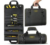 WINHUNT - Bolsa para herramientas profesional pequeña con ruedas, bolsa para herramientas, con correas para el hombro, adecuada para electricistas y comerciantes (11 bolsas)