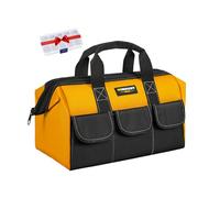 WINHUNT Sac à outil de 38,1 cm avec 5 poches, robuste pour outils, 37 x 21 x 26 cm, nylon durable 1680 deniers, idéal pour les amateurs de bricolage et les artisans