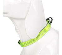 WINHYEPET Colliers pour Chien True Love 4 Couleurs 4M Collier Réfléchissant pour Petits Moyens Grands Chiens Chiot Réglable Rembourré Doux Nylon Cou Confortable TLC5271 (Jaune Fluo, L)