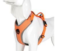 WINHYEPET True Love Chien Harnais sans Tirer Pince Avant Gilet Chien Voiture Harnais réglable avec poignée Quatre Points de réglage réfléchissant rembourré Matière Oxford, Un contrôle Facile Marche