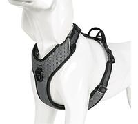 WINHYEPET True Love Chien Harnais sans Tirer Pince Avant Gilet Chien Voiture Harnais réglable avec poignée Quatre Points de réglage réfléchissant rembourré Matière Oxford, Un contrôle Facile Marche
