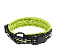 WINHYEPET True Love Collier pour Chien Doublure Sandwich réfléchissante Sangle en Nylon Boucle réglable Confortable et sûre, Pratique pour Anneau de Cou Samll/Medium/Large TLC5011
