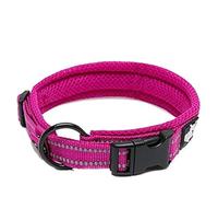 WINHYEPET True Love Collier pour Chien Doublure Sandwich réfléchissante Sangle en Nylon Boucle réglable Confortable et sûre, Pratique pour Anneau de Cou Samll/Medium/Large TLC5011