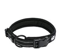 WINHYEPET True Love Collier pour Chien Doublure Sandwich réfléchissante Sangle en Nylon Boucle réglable Confortable et sûre, Pratique pour Anneau de Cou Samll/Medium/Large TLC5011