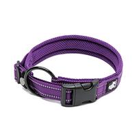 WINHYEPET True Love Collier pour Chien Doublure Sandwich réfléchissante Sangle en Nylon Boucle réglable Confortable et sûre, Pratique pour Anneau de Cou Samll/Medium/Large TLC5011