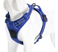 Winhyepet True Love Harnais pour chien avec clip sur le devant sans traction - Réglable avec poignée à 4 points de réglage, matériau Oxford rembourré réfléchissant - pour promenade, voiture ou entraînement