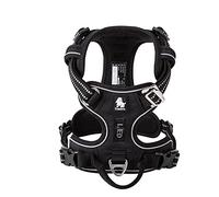 WINHYEPET True Love TLH56512 Harnais anti-traction extra réfléchissant et réglable en maille rembourrée et douce pour chiens de petite, moyenne et grande taille (noir, XS)