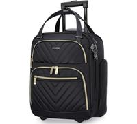 Winilla Bagage de cabine à roulettes de 39,6 cm sous le siège, valise de voyage légère pour homme et femme, sac de voyage à roulettes pour articles personnels, noir, 15.5 x 8 x 13 inches, Voyage