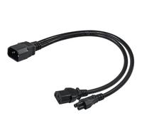 wininks Câble d'alimentation IEC 320 C14 vers C13 et C5 en Y répartiteur en Y 3 emplacements pour ordinateur portable, briques d'alimentation, moniteurs et serveurs - Bloc d'alimentation robuste 18