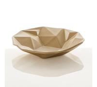 Wink Design, Centrotable/Vide-Poches LIGIO Round Gold - Centre de Table/videur de Poche en céramique - Couleur Or Finition Mate - 40 x 40 x 8 cm