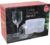 Winkee - 2 verres à vin To Go I Le plaisir du vin en voyage avec style I Env. 320ml I Accessoires pour le festival avec boîte pratique