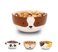 Winkee Bol à céréales pour chien - Petit bol mignon en céramique avec oreilles pour chien - Cadeau pour chien en faïence