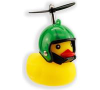 Winkee - Canard couineur pour vélo Melon avec casque | L'adorable klaxon de vélo avec casque et hélice
