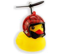 Winkee - Canard couineur pour vélo Spider avec casque | L'adorable klaxon de vélo avec casque et hélice