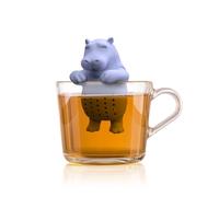 Winkee - Cute Animal Tamis à thé Hippo | Oeuf à thé pour thé en vrac | Infuseur à thé amusant | Tamis à thé pour tasse | Tamis à épices en silicone