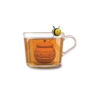 Winkee Infuseur à Thé - Abeille Mignon en Silicone - Boule à Thé - Réutilisable pour Thé en Vrac, Rooibos, Noir et Vert - Idéal pour Tasses, Théières et Mugs