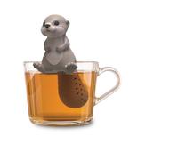 Winkee - Passoire à thé animal mignon I Infuseur à thé pour thé en vrac I Infuseur à thé amusant I Passoire à thé pour tasse I Passoire à épices en silicone I Figurine de boule à thé animal (loutre)