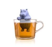 Winkee Infuseur à Thé Animal Mignon en Silicone - Boule à Thé Réutilisable pour Thé en Vrac, Rooibos, Noir et Vert - Idéal pour Tasses, Théières et Mugs (Hippo)
