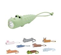 Winkee - Lampe de poche crocodile - Jolie petite lampe de poche LED - Rechargeable - Environ 12 heures d'autonomie - Avec batterie