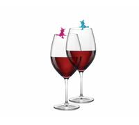 Winkee Lot de 8 marqueurs de verre de sorcière I Marqueurs magiques pour verres à boire I Idéal pour Halloween et fête Marqueurs de verre à vin, Silicone