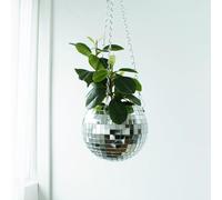 Winkee Pot de fleurs élégant en forme de boule disco I 15 cm pour des décorations créatives I Vase à fleurs I Décoration de qualité supérieure