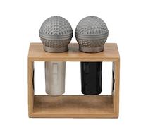 Winkee Rocks - Microphone Salt & Pepper Shaker | Les salières et poivrières en céramique | Décoration pour la cuisine | Cadeau pour Noël, un anniversaire de mariage, un anniversaire