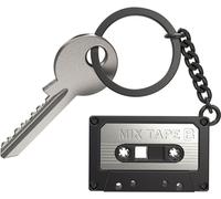 Winkee Rocks - Porte-clés cassette I La chaîne de clés cool au look rétro I Porte-clés pour hommes & femmes en argent