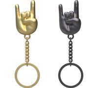 Winkee Rocks - Porte-clés Rock Hand Mélange noir/or