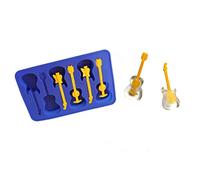 Winkee Rocks - Rockin' Moule à glaçons en forme de guitare avec manche | Multi Ice Cube Form Guitar Style | Moule à glaçons en silicone | Cadeau de Noël, d'anniversaire Bleu foncé