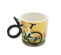 Winkee - Tasse à café vélo - Tasse à café élégante avec poignée de vélo I Tasse à thé Coffee Ride I Accessoires de vélo parfaits