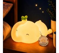 Winkee - Veilleuse éléphant Nellie I Veilleuse bébé I Lumière d'allaitement à intensité variable Touch I Lampe de nuit rechargeable USB