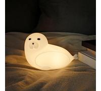 Winkee Veilleuse phoque - Veilleuse pour enfants - Lampe de chevet - Décoration de chambre à coucher - Cadeau de Noël, d'anniversaire