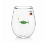 Winkee Verre à eau en forme de poisson fait à la main de qualité supérieure 450 ml