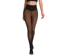 WINKEEY Collants Femme Polaire Thermique Ultra Chaud Effet Transparent Collant Hiver Taille Haute, Deep M