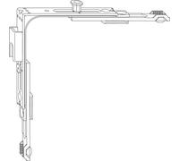 WINKHAUS Déviation d'angle E1.SBS.O, ailettes supérieures, 1 tourillon, argent
