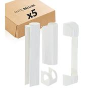 Winkhaus Lot de 5 capuchons de recouvrement pour ferrures de fenêtre autoPilot - En plastique - Protection contre l'eau et la saleté - Blanc