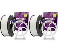 WINKLE Filament ABS 1.75mm Blanc Glacier pour Impression 3D, Bobine ABS 250g, Filament Imprimante 3D, Matériaux d'impression 3D, Durable et Résistant à Haute Température et Chocs (Lot de 2)
