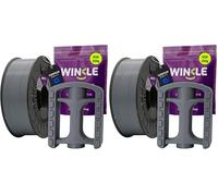 WINKLE Filament ASA 1.75mm Gris Cendre pour Impression 3D, Bobine ASA 250g, Filament Imprimante 3D, Précision Dimensionnelle +/- 0.05mm, Matériaux d'impression 3D Résistant aux UV (Lot de 2)