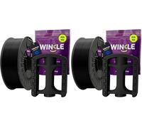 WINKLE Filament ASA 1.75mm Noir Jet pour Impression 3D, Bobine ASA 1kg, Filament Imprimante 3D, Précision Dimensionnelle +/- 0.05mm, Matériaux d'impression 3D Résistant aux UV (Lot de 2)