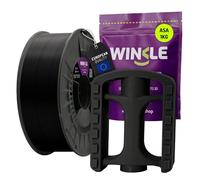 WINKLE Filament ASA 1.75mm Noir Jet pour Impression 3D, Bobine ASA 1kg, Filament Imprimante 3D, Précision Dimensionnelle +/- 0.05mm, Matériaux d'impression 3D Résistant aux UV